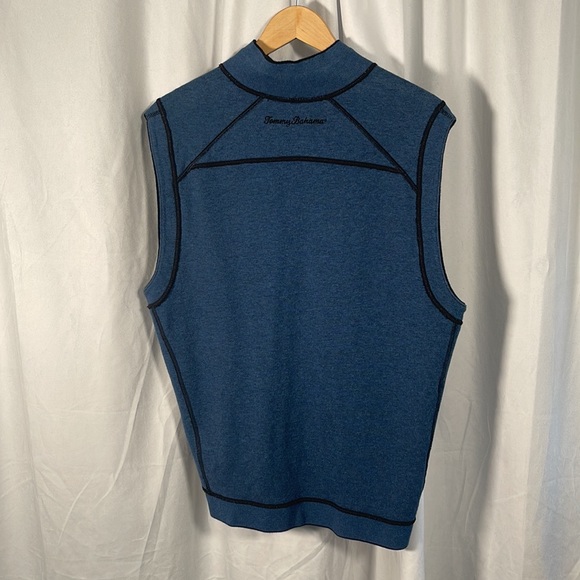 Tommy Bahama Reversible Zip Vest | Black and Blue | Large - Picture 5 of 6